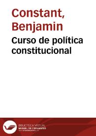 Curso de política constitucional