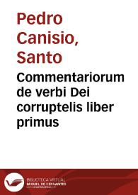 Commentariorum de verbi Dei corruptelis liber primus