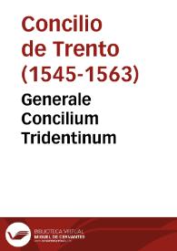Generale Concilium Tridentinum