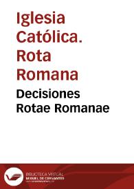 Decisiones Rotae Romanae