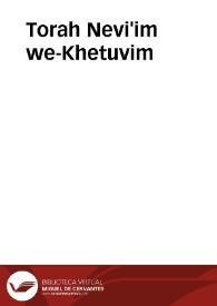 Torah Nevi'im we-Khetuvim
