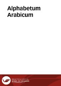 Alphabetum Arabicum