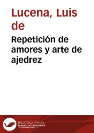 Repetición de amores y arte de ajedrez