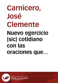 Nuevo egercicio [sic] cotidiano con las oraciones que dice el sacerdote en la misa