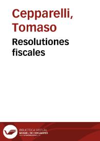 Resolutiones fiscales