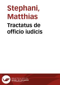 Tractatus de officio iudicis