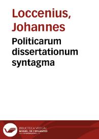 Politicarum dissertationum syntagma