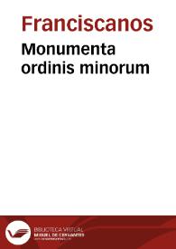 Monumenta ordinis minorum