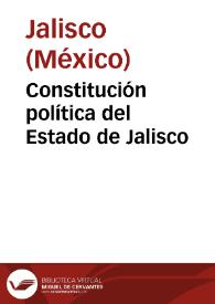 Constitución política del Estado de Jalisco