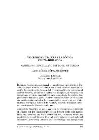 Vampirismo : Drácula y la lógica cinematográfica