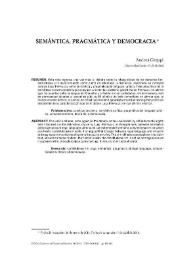 Semántica, pragmática y democracia