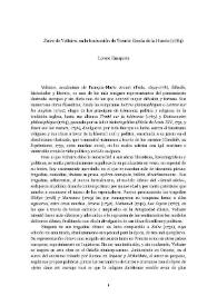'Zaïre' de Voltaire, en la traducción de Vicente García de la Huerta (1784)