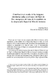Contribución al estudio de las imágenes identitarias judías en el teatro del Siglo de Oro: emergencia del tema de la expulsión en 'La desgraciada...