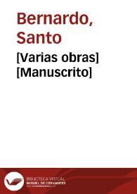 [Varias obras] [Manuscrito]