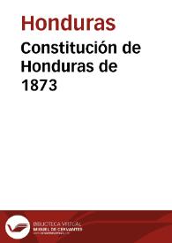 Constitución de Honduras de 1873