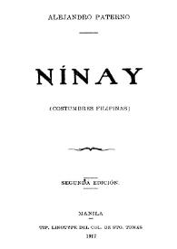 Ninay: (costumbres filipinas)