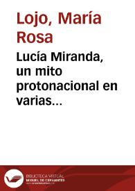 Lucía Miranda, un mito protonacional en varias lenguas: latín, castellano, francés e inglés. Algunos antecedentes del 