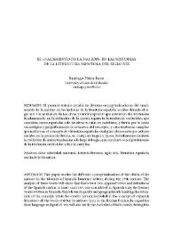 El 'nacimiento de la nación' en las historias de la literatura comparada española del siglo XIX