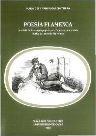 Poesía flamenca : (análisis de los rasgos populares y flamencos en la obra poética de Antonio Murciano)