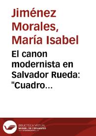 El canon modernista en Salvador Rueda: 