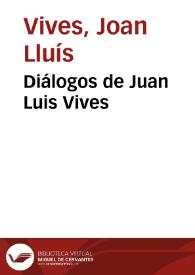 Diálogos de Juan Luis Vives