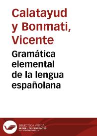 Gramática elemental de la lengua españolana