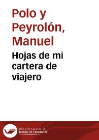 Hojas de mi cartera de viajero