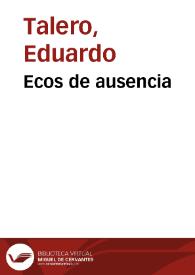 Ecos de ausencia