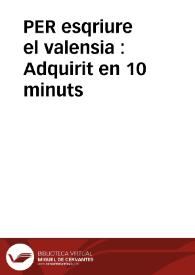 PER esqriure el valensia : Adquirit en 10 minuts