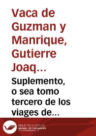 Suplemento, o sea tomo tercero de los viages de Enrique Wanton al pais de las monas ...