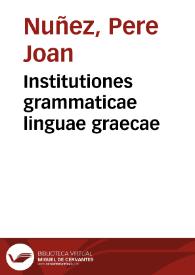Institutiones grammaticae linguae graecae