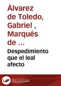 Despedimiento que el leal afecto