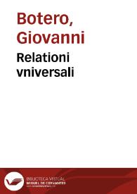 Relationi vniversali