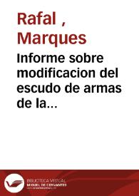 Informe sobre modificacion del escudo de armas de la ciudad de Alicante