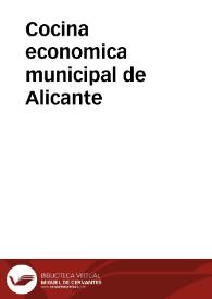 Cocina economica municipal de Alicante