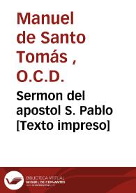 Sermon del apostol S. Pablo 