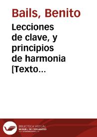 Lecciones de clave, y principios de harmonia