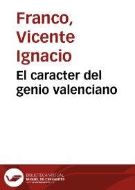 El caracter del genio valenciano
