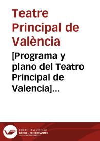 [Programa y plano del Teatro Principal de Valencia] 