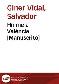 Himne a València [Manuscrito]