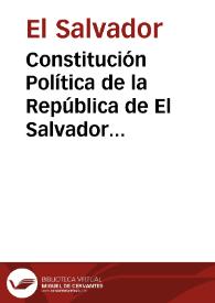 Constitución Política de la República de El Salvador de 1841