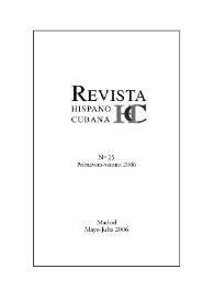 Revista Hispano Cubana : HC. Núm. 25, primavera-verano, mayo-julio 2006