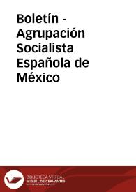 Boletín - Agrupación Socialista Española de México