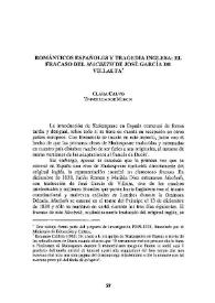 Románticos españoles y tragedia inglesa: el fracaso del 'Macbeth' de José García de Villalta