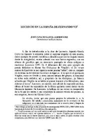 Lucrecio en la España de Fernando VII