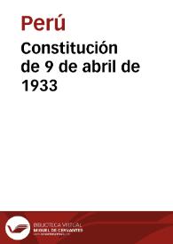 Constitución de 9 de abril de 1933