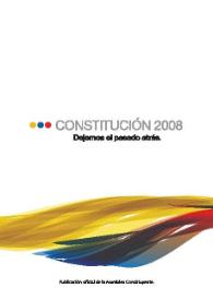 Constitución de la República de Ecuador el 20 de octubre 2008