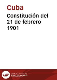 Constitución del 21 de febrero 1901