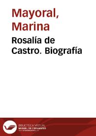 Rosalía de Castro. Biografía