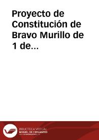 Proyecto de Constitución de Bravo Murillo de 1 de diciembre de 1852